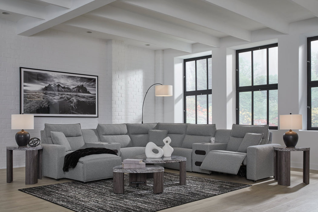Modmax Power Reclining Sectional with Chaise - U&U Home Budget Furniture (Carteret, NJ)