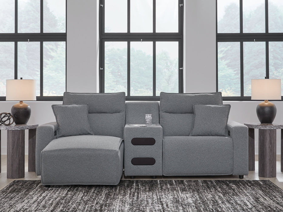 Modmax Power Reclining Sectional with Chaise - U&U Home Budget Furniture (Carteret, NJ)