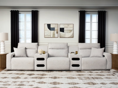 Modmax II Power Reclining Sectional with Audio Consoles - U&U Home Budget Furniture (Carteret, NJ)