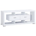 Darien 2-drawer Rectangular TV Console White - U&U Home Budget Furniture (Carteret, NJ)