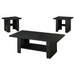 Rodez 3-piece Occasional Table Set Black Oak - U&U Home Budget Furniture (Carteret, NJ)