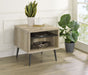 Welsh Square Engineered Wood End Table With Shelf Antique Pine and Grey - U&U Home Budget Furniture (Carteret, NJ)