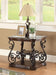 Laney End Table Deep Merlot and Clear - U&U Home Budget Furniture (Carteret, NJ)