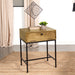 Stephie 1-drawer Rectangular End Table Honey Brown - U&U Home Budget Furniture (Carteret, NJ)