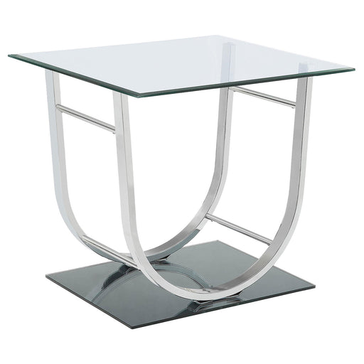 Danville U-shaped End Table Chrome - U&U Home Budget Furniture (Carteret, NJ)