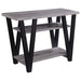 Stevens V-shaped Sofa Table Black and Antique Grey - U&U Home Budget Furniture (Carteret, NJ)
