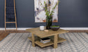 Dawn Square Engineered Wood Coffee Table With Shelf Mango - U&U Home Budget Furniture (Carteret, NJ)