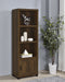 Sachin 3-shelf Media Tower With Storage Cabinet - U&U Home Budget Furniture (Carteret, NJ)