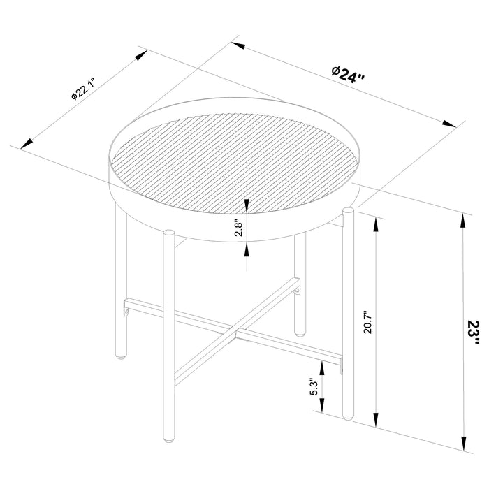 Ozella End Side Tables - U&U Home Budget Furniture (Carteret, NJ)