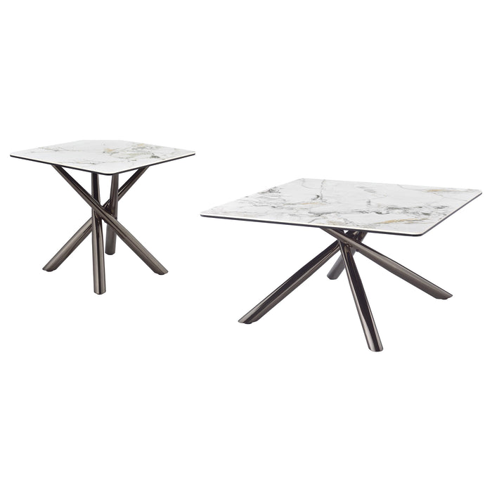 Carvell Coffee Table Sets - U&U Home Budget Furniture (Carteret, NJ)