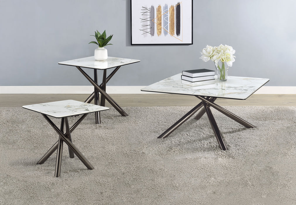 Carvell Coffee Table Sets - U&U Home Budget Furniture (Carteret, NJ)