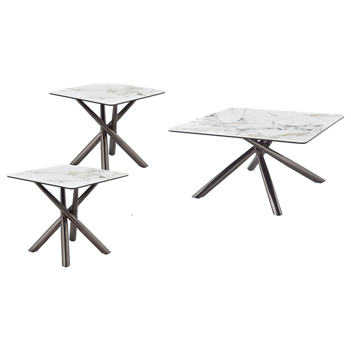 Carvell Coffee Table Sets - U&U Home Budget Furniture (Carteret, NJ)