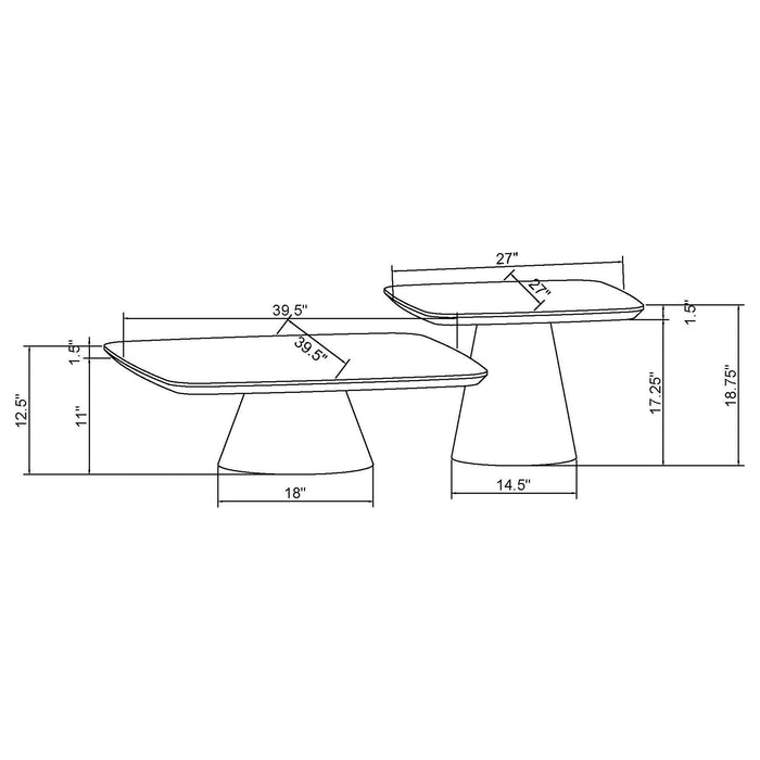 Eason Coffee Table Set - U&U Home Budget Furniture (Carteret, NJ)