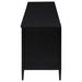 Amherst 4-door 78-inch Metal TV Stand Media Console Black - U&U Home Budget Furniture (Carteret, NJ)