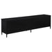 Amherst 4-door 78-inch Metal TV Stand Media Console Black - U&U Home Budget Furniture (Carteret, NJ)