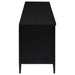 Amherst 4-door 78-inch Metal TV Stand Media Console Black - U&U Home Budget Furniture (Carteret, NJ)