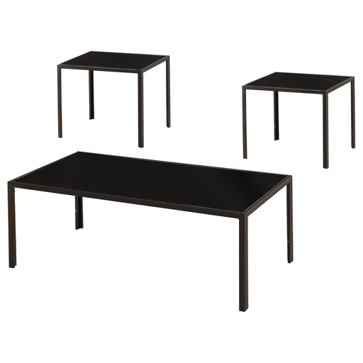 Brock 3-piece Occasional Table Set Warm Medium Brown - U&U Home Budget Furniture (Carteret, NJ)