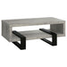Dinard Coffee Table with Shelf Grey Driftwood - U&U Home Budget Furniture (Carteret, NJ)