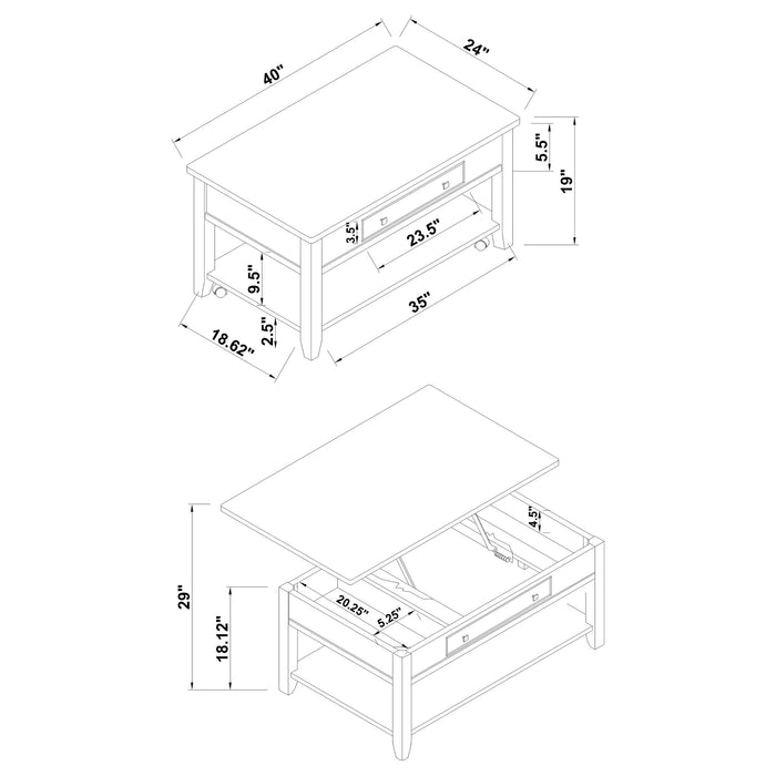 Bradford Coffee Table Sets - U&U Home Budget Furniture (Carteret, NJ)