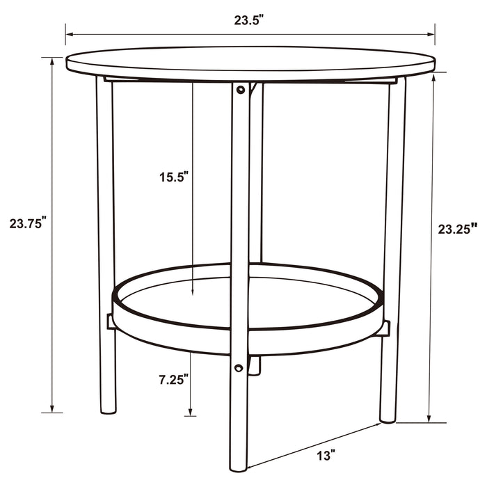 Delfin End & Side Table - U&U Home Budget Furniture (Carteret, NJ)