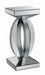 Amalia Square End Table with Lower Shelf Clear Mirror - U&U Home Budget Furniture (Carteret, NJ)
