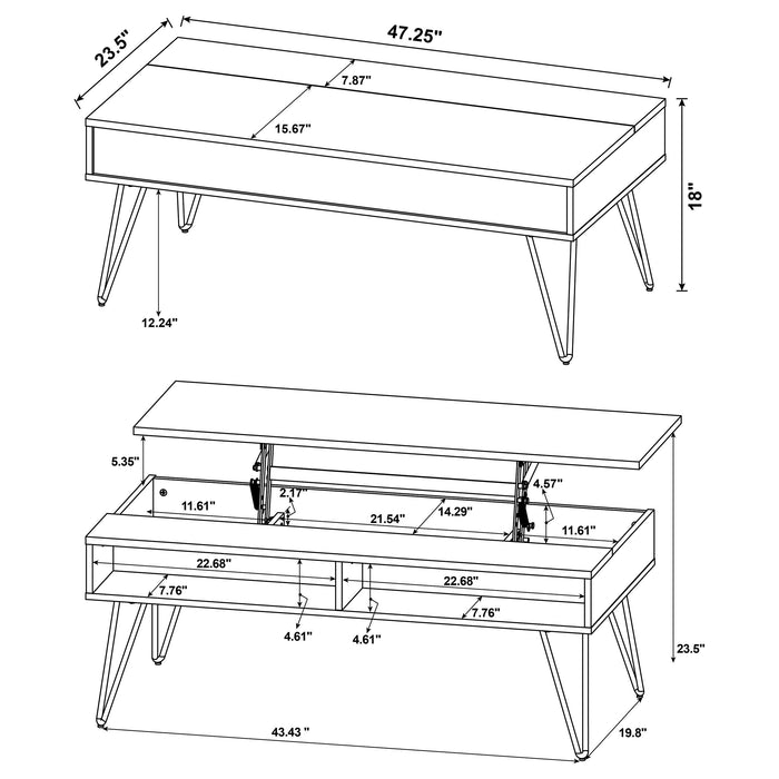 Fanning Coffee Table Sets - U&U Home Budget Furniture (Carteret, NJ)