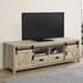 Madra Rectangular TV Console with 2 Sliding Doors - U&U Home Budget Furniture (Carteret, NJ)