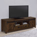 Madra Rectangular TV Console with 2 Sliding Doors - U&U Home Budget Furniture (Carteret, NJ)
