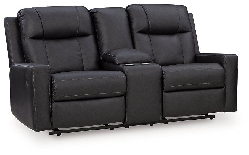 Mackmenville Reclining Loveseat with Console - U&U Home Budget Furniture (Carteret, NJ)