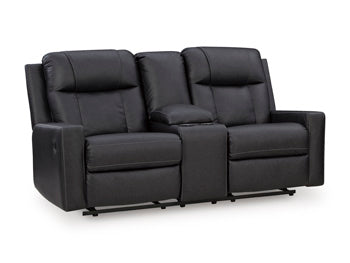Mackmenville Reclining Loveseat with Console - U&U Home Budget Furniture (Carteret, NJ)