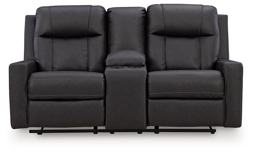 Mackmenville Reclining Loveseat with Console - U&U Home Budget Furniture (Carteret, NJ)