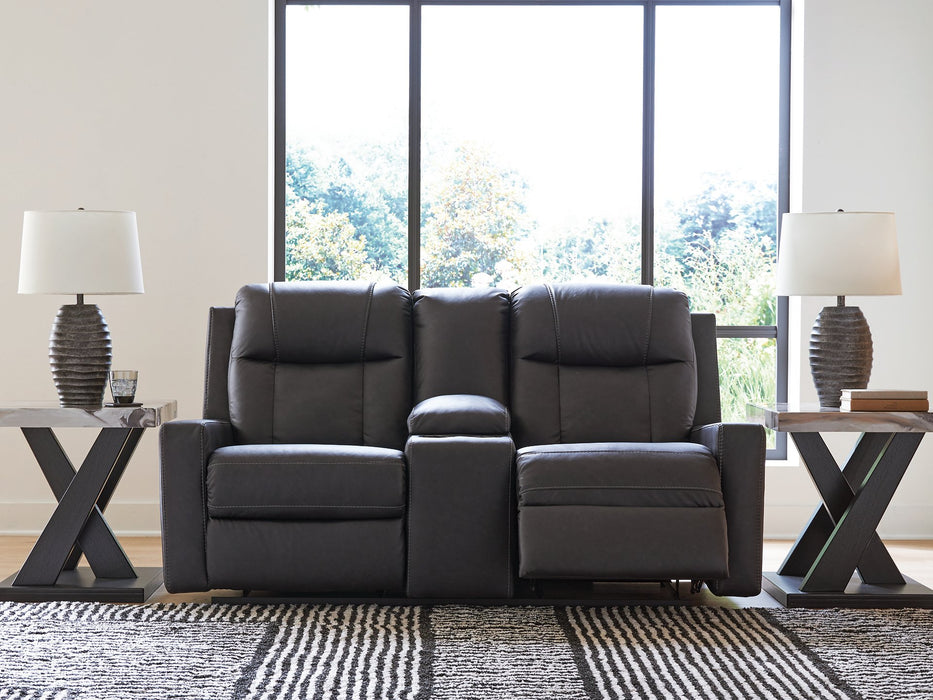 Mackmenville Reclining Loveseat with Console - U&U Home Budget Furniture (Carteret, NJ)