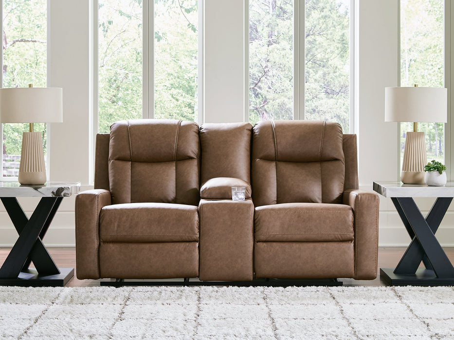 Mackmenville Reclining Loveseat with Console - U&U Home Budget Furniture (Carteret, NJ)
