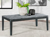 Mozzi Rectangular Coffee Table Faux Grey Marble and Black - U&U Home Budget Furniture (Carteret, NJ)