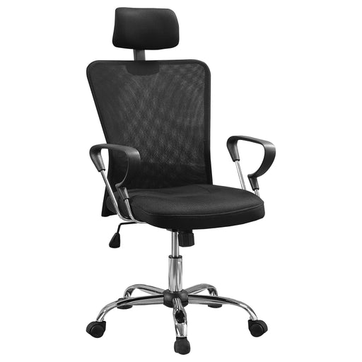 Stark Mesh Back Office Chair Black and Chrome - U&U Home Budget Furniture (Carteret, NJ)