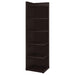 Pinckard 6-tier Corner Bookcase Cappuccino - U&U Home Budget Furniture (Carteret, NJ)