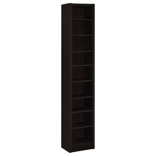 Eliam Rectangular Bookcase with 2 Fixed Shelves Cappuccino - U&U Home Budget Furniture (Carteret, NJ)