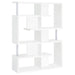 Hoover 5-tier Bookcase White and Chrome - U&U Home Budget Furniture (Carteret, NJ)