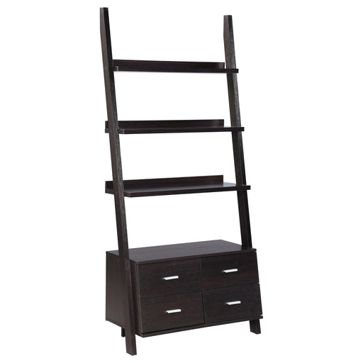 Colella 4-drawer Storage Bookcase Cappuccino - U&U Home Budget Furniture (Carteret, NJ)