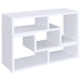 Velma Convertible TV Console and Bookcase White - U&U Home Budget Furniture (Carteret, NJ)
