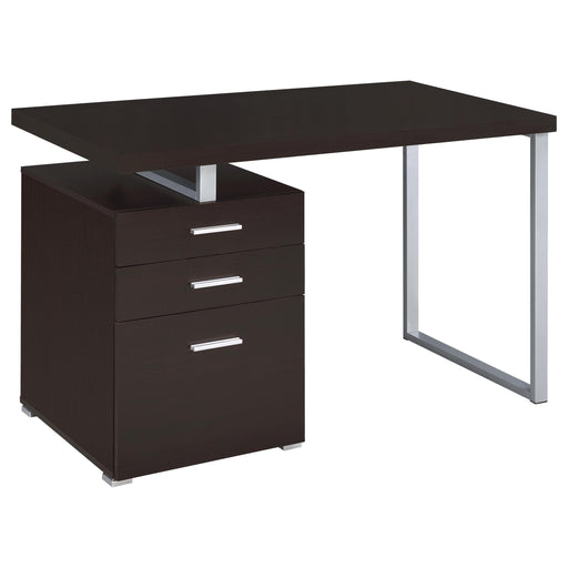 Brennan 3-drawer Office Desk Cappuccino - U&U Home Budget Furniture (Carteret, NJ)