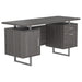 Lawtey Floating Top Office Desk Weathered Grey - U&U Home Budget Furniture (Carteret, NJ)
