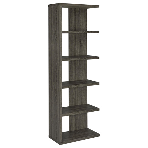 Harrison 5-tier Bookcase Weathered Grey - U&U Home Budget Furniture (Carteret, NJ)