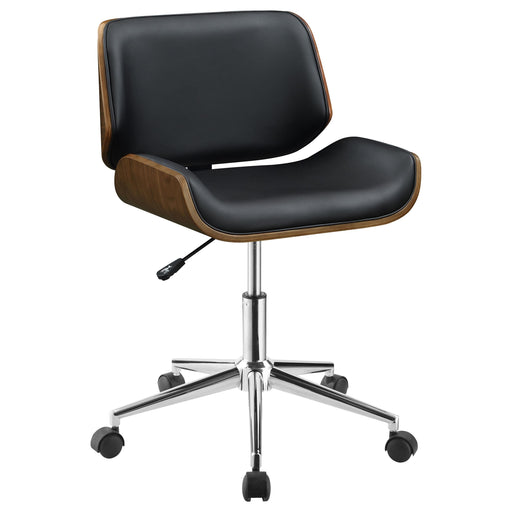Addington Adjustable Height Office Chair Black and Chrome - U&U Home Budget Furniture (Carteret, NJ)