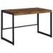 Estrella Writing Desk Antique Nutmeg and Gunmetal - U&U Home Budget Furniture (Carteret, NJ)