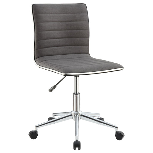 Chryses Adjustable Height Office Chair Grey and Chrome - U&U Home Budget Furniture (Carteret, NJ)
