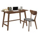 Karri 2-piece Writing Desk Set Walnut - U&U Home Budget Furniture (Carteret, NJ)