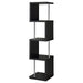 Baxter 4-shelf Bookcase Black and Chrome - U&U Home Budget Furniture (Carteret, NJ)