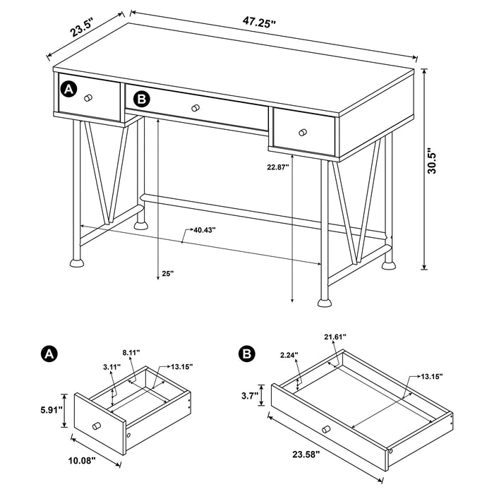 Analiese Desk Sets - U&U Home Budget Furniture (Carteret, NJ)