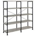 Analiese 4-shelf Open Bookcase Grey Driftwood - U&U Home Budget Furniture (Carteret, NJ)